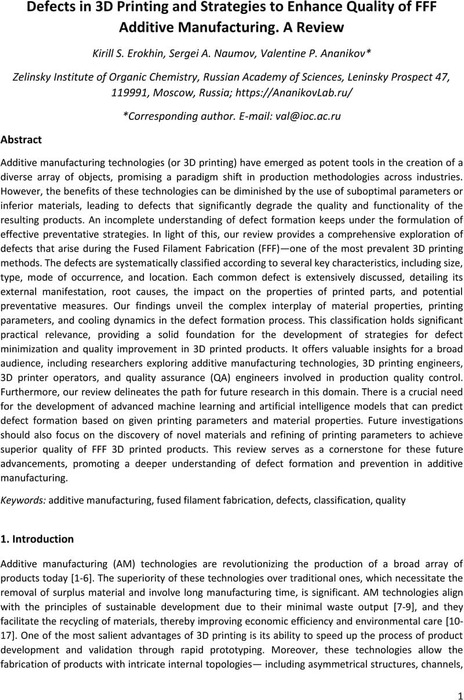 Defects In 3D Printing And Strategies To Enhance Quality Of FFF