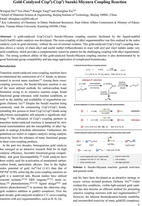 Gold Catalyzed C Sp C Sp Suzuki Miyaura Coupling Reaction Organic