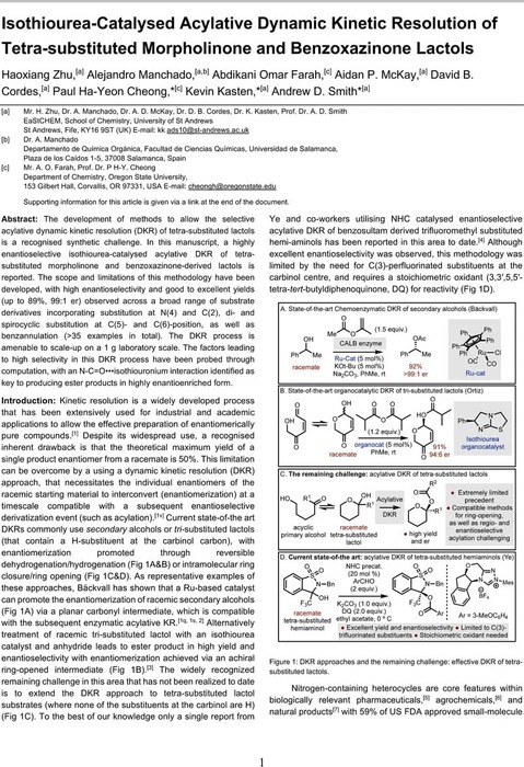 Isothiourea Catalysed Acylative Dynamic Kinetic Resolution Of Tetra