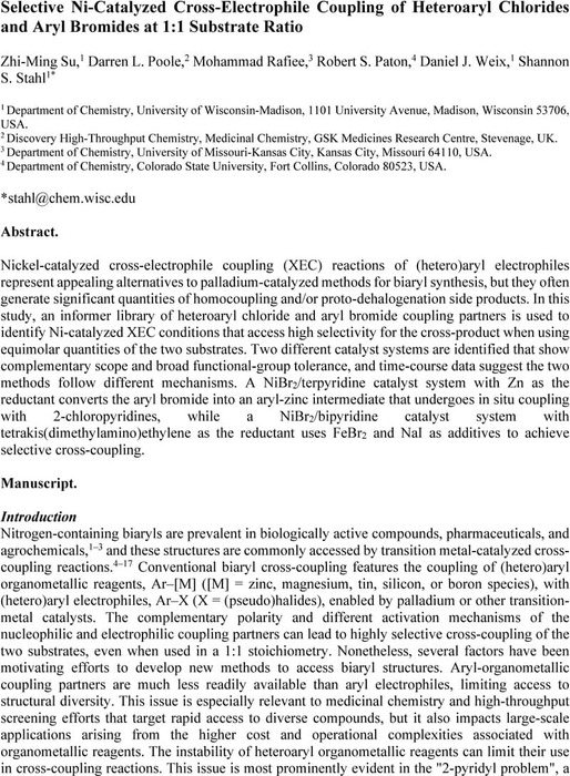 Selective Ni Catalyzed Cross Electrophile Coupling Of Heteroaryl