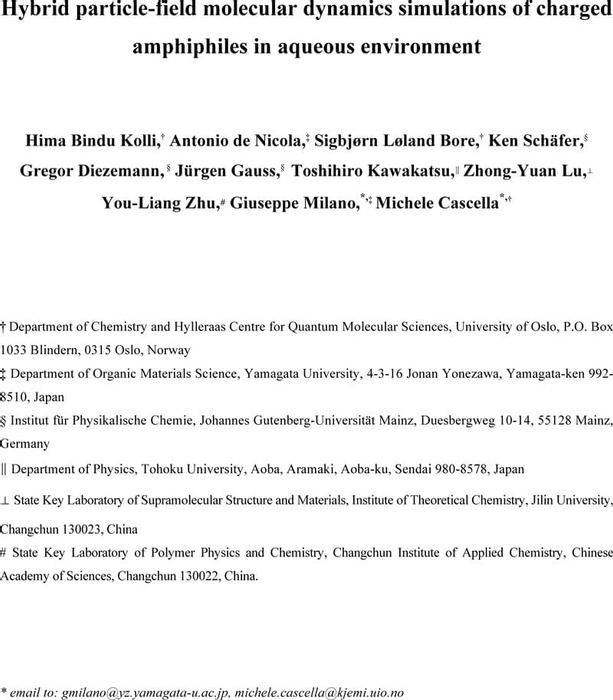 Hybrid Particle Field Molecular Dynamics Simulations of Charged