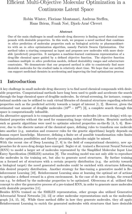 Efficient Multi-Objective Molecular Optimization In A Continuous Latent ...