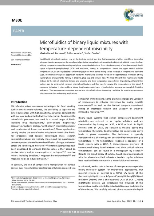 Thumbnail image of Microfluidics of binary liquid mixtures with temperature-dependent miscibility_final.pdf