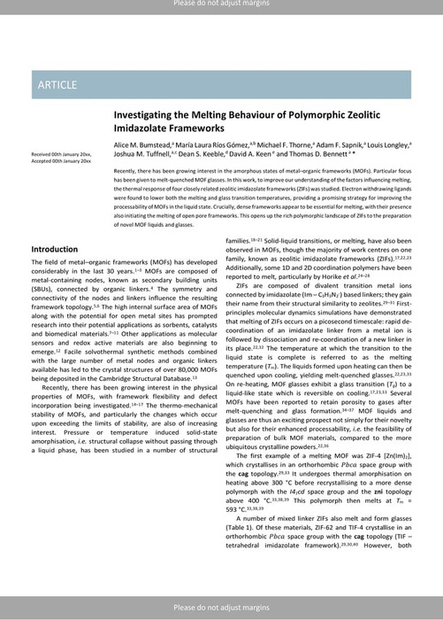 Thumbnail image of Investigating the Melting Behaviour of Polymorphic Zeolitic Imidazolate Frameworks_ChemRxiv.pdf