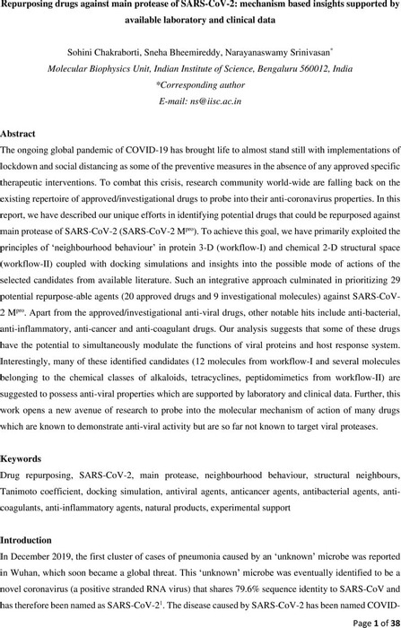 Thumbnail image of Chakraborti_et_al_Drug_Repurposing_against_SARS-CoV-2_Mpro_main-text_main-tables_all-figures.pdf