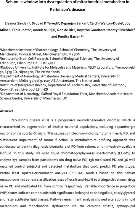 Thumbnail image of E.Sinclair LMS Sebum Parkinsons disease.pdf