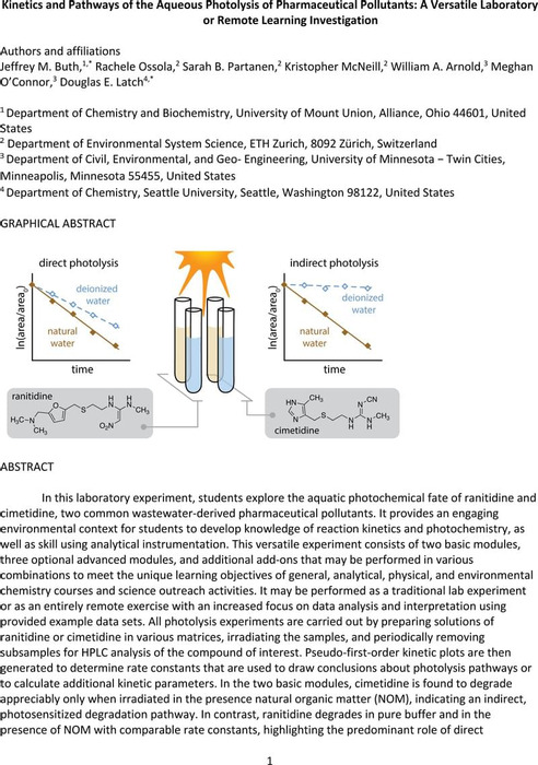 Thumbnail image of Photolysis of Pharmaceutical Pollutants.pdf