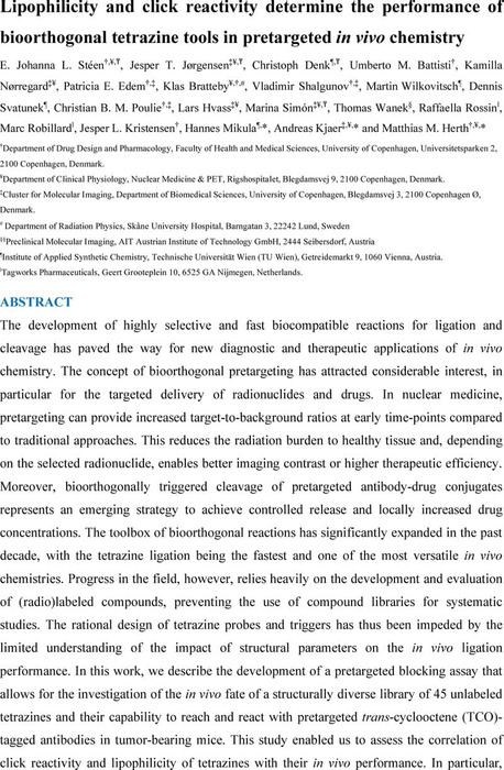 Lipophilicity And Click Reactivity Determine The Performance Of ...