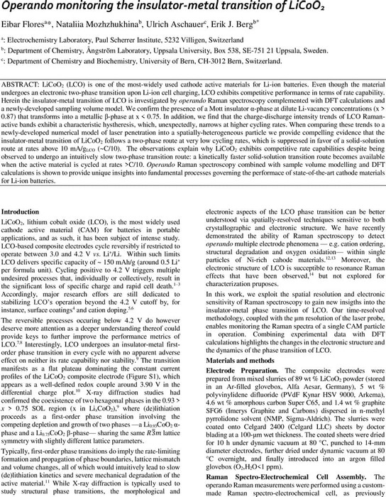 Operando Monitoring the Insulator-Metal Transition of LiCoO2 | Physical ...