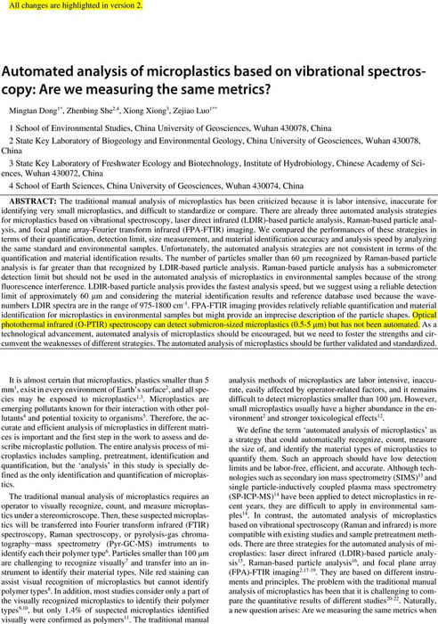 Automated Analysis Of Microplastics Based On Vibrational Spectroscopy ...