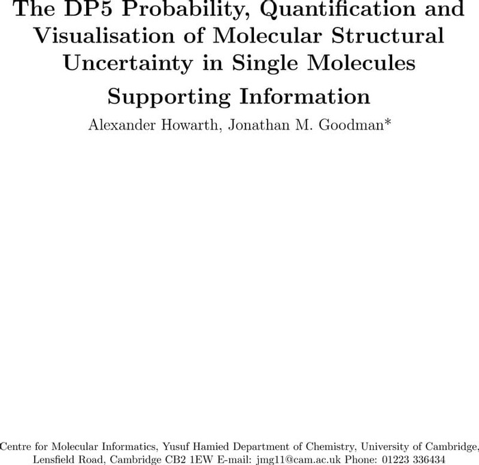 The DP5 Probability, Quantification And Visualisation Of Structural ...