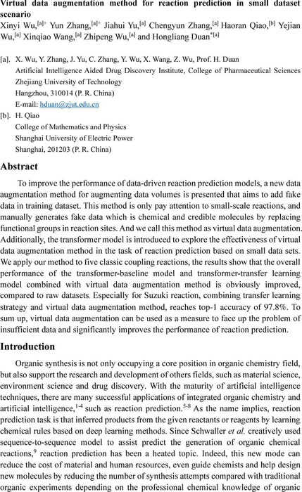 Thumbnail image of Virtual data augmentation method for reaction prediction in small dataset scenario.pdf