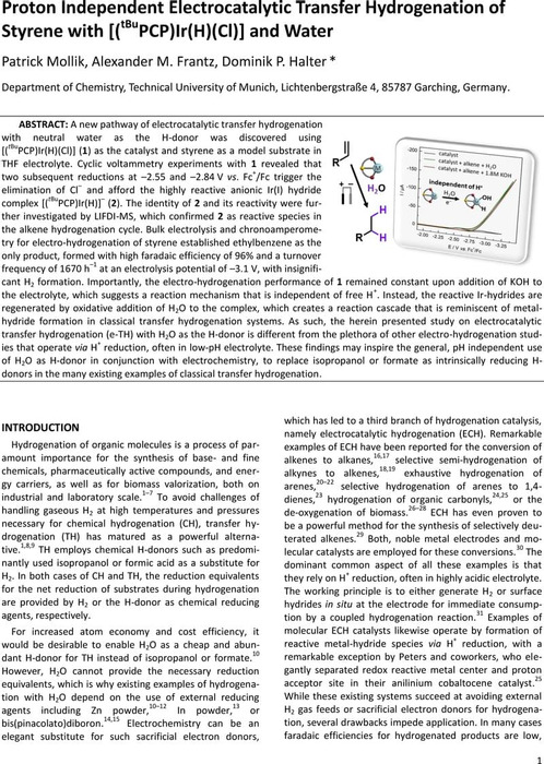 Thumbnail image of Electrocatalytic Transfer Hydrogenation ChemRxiv - Manuscript.pdf