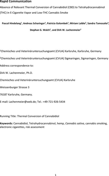 Thumbnail image of Rapid communication_CVUA KA_CBD-conversion to ∆9-THC_final.pdf
