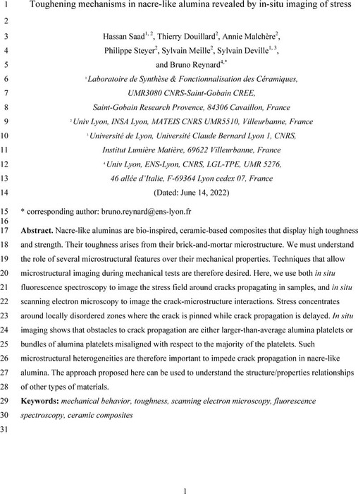 Toughening mechanisms in nacre-like alumina revealed by in-situ imaging ...