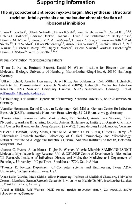 The Myxobacterial Antibiotic Myxovalargin: Biosynthesis, Structural ...