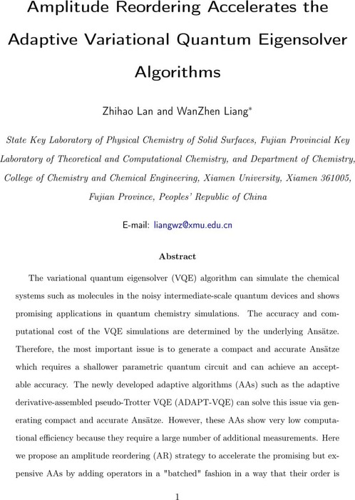 Thumbnail image of Amplitude_Reordering_Accelerates_the_Adaptive_Variational_Quantum_Eigensolver_Algorithms.pdf
