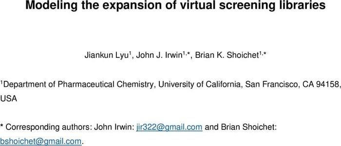 Thumbnail image of Modeling the expansion of virtual screening libraries.pdf
