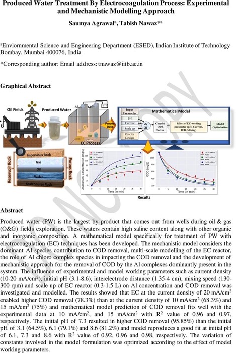 Produced Water Treatment By Electrocoagulation Process: Experimental ...