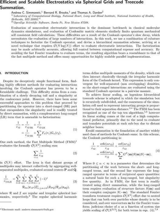 Efficient and Scalable Electrostatics via Spherical Grids and 