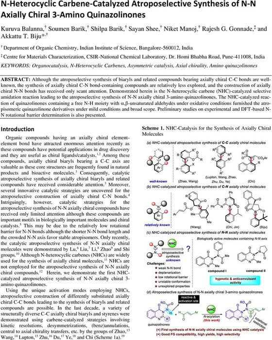 N-Heterocyclic Carbene-Catalyzed Atroposelective Synthesis Of N-N ...