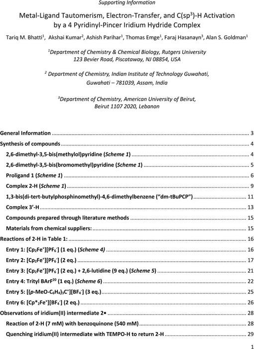 Metal-Ligand Tautomerism, Electron-Transfer, And C(sp3)-H Activation By ...