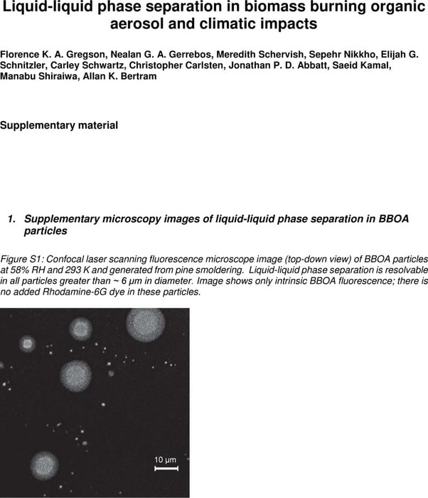 Liquid-liquid Phase Separation And Viscosity In Biomass Burning Organic ...