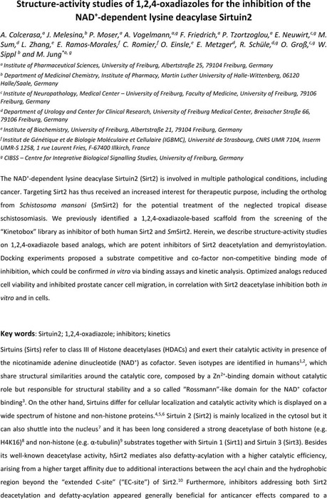 Structure-activity studies of 1,2,4-oxadiazoles for the inhibition of ...