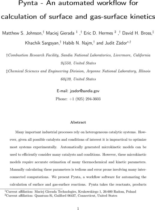 Pynta - An Automated Workflow For Calculation Of Surface And Gas ...
