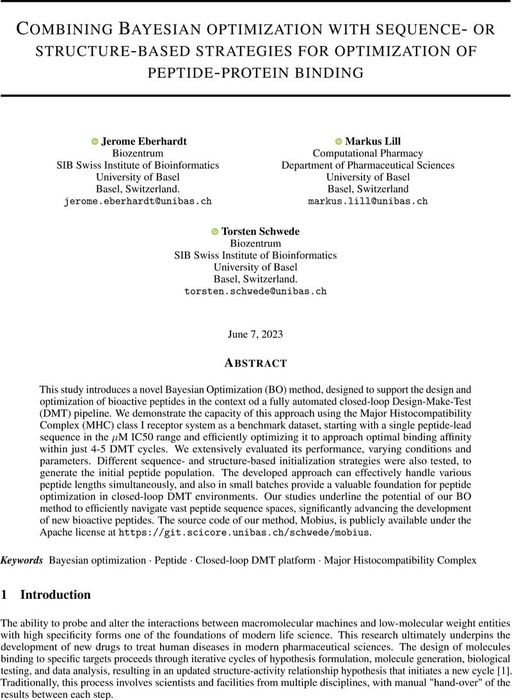 Combining Bayesian optimization with sequence- or structure-based ...