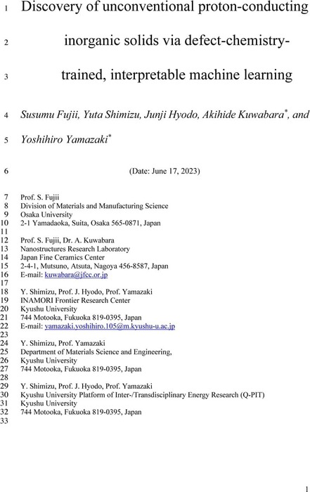 Discovery of unconventional proton conducting inorganic solids via