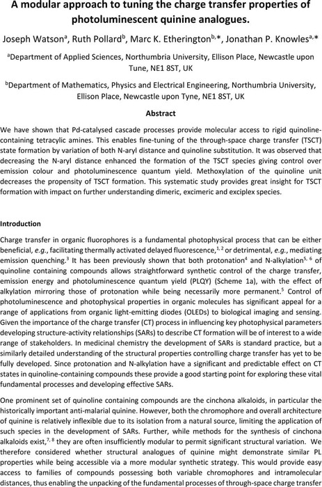 A modular approach to tuning the charge transfer properties of ...