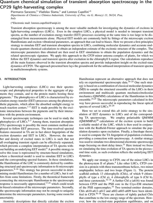 Quantum chemical simulation of transient absorption spectroscopy in the ...