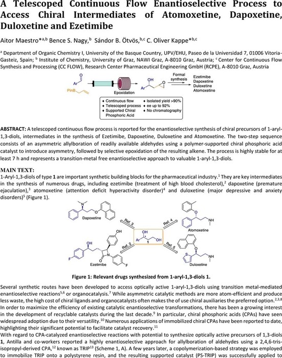 A Telescoped Continuous Flow Enantioselective Process to Access