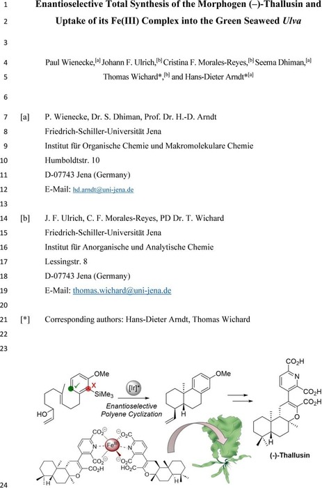 Enantioselective Total Synthesis Of The Morphogen (‒)-Thallusin And ...