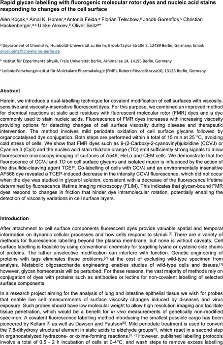 Rapid glycan labelling with fluorogenic molecular rotor dyes and ...