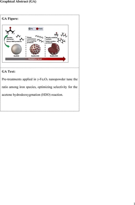 Exploring Iron Oxide Catalysts for Acetone Hydrodeoxygenation 