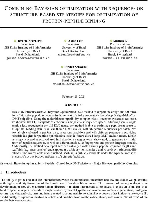 Combining Bayesian Optimization With Sequence- Or Structure-based 