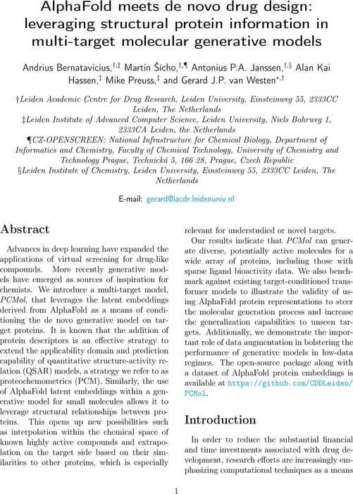 Alphafold meets de novo drug design leveraging structural protein