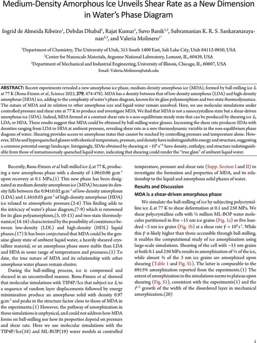 Medium-Density Amorphous Ice Unveils Shear Rate as a New Dimension in ...